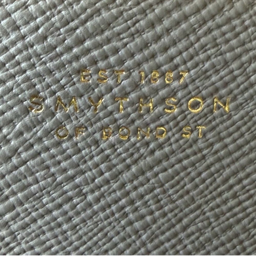 Smythson Taupe Leather Tote Bag - Picture 3 of 6